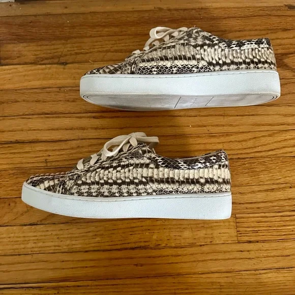 Michael Kors Snake Print Sneakers - Black and Cream - Picture 8 of 10